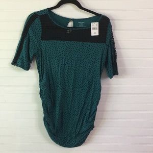 Motherhood Maternity Lace and Polka Dots